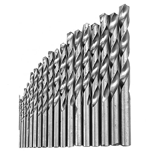 19pcs HSS High Speed Steel Twist Drill Bit Set (1-10mm) - Woodworking & Metalworking Drill Bits with Storage Case - Perfect for DIY Projects, Home Repairs & Professional Use