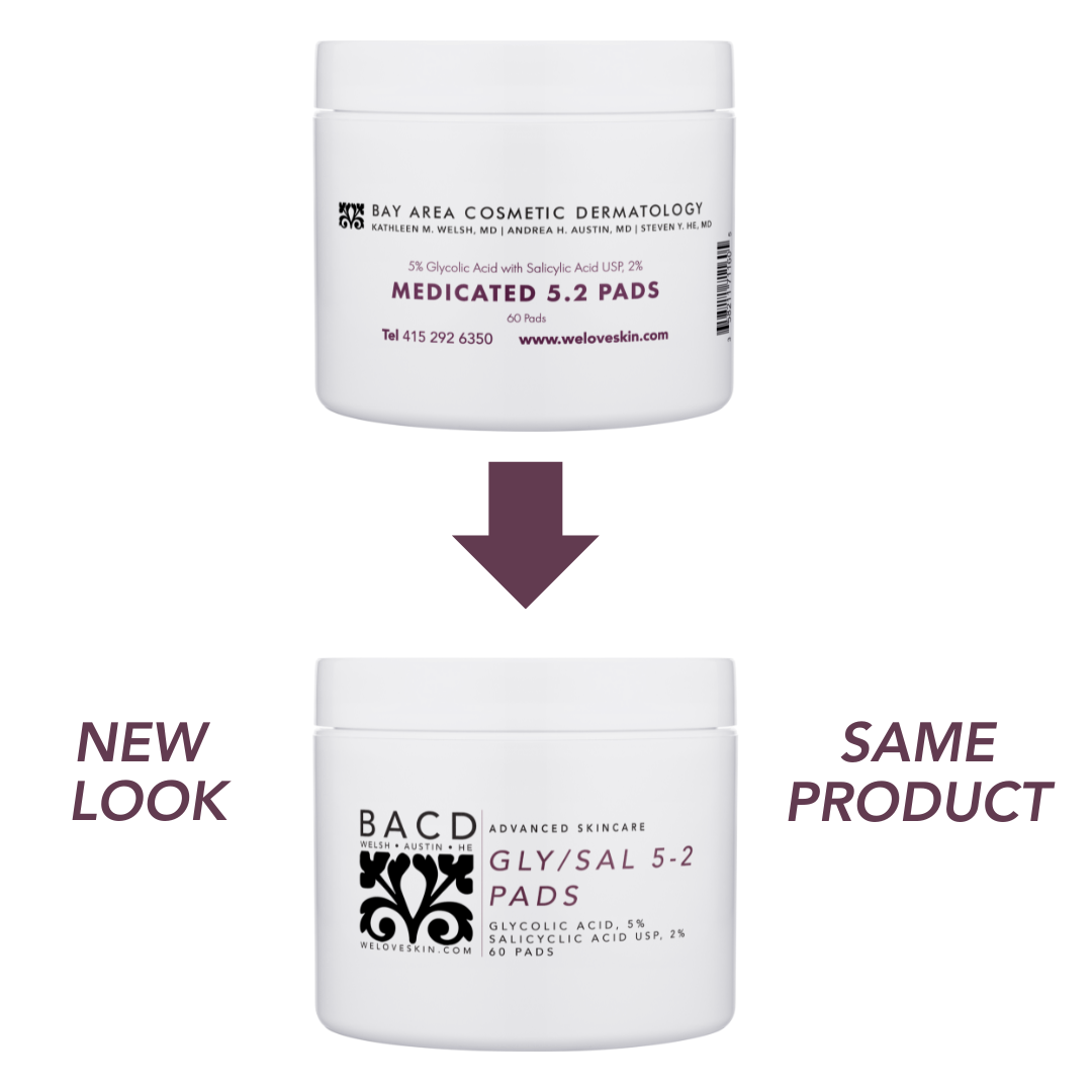 BACD Glycolic/Salicylic Acid Medicated Pads 5.2% - Exfoliating Acne Treatment Pads for Clear Skin | Face & Body Use for Blemish Control