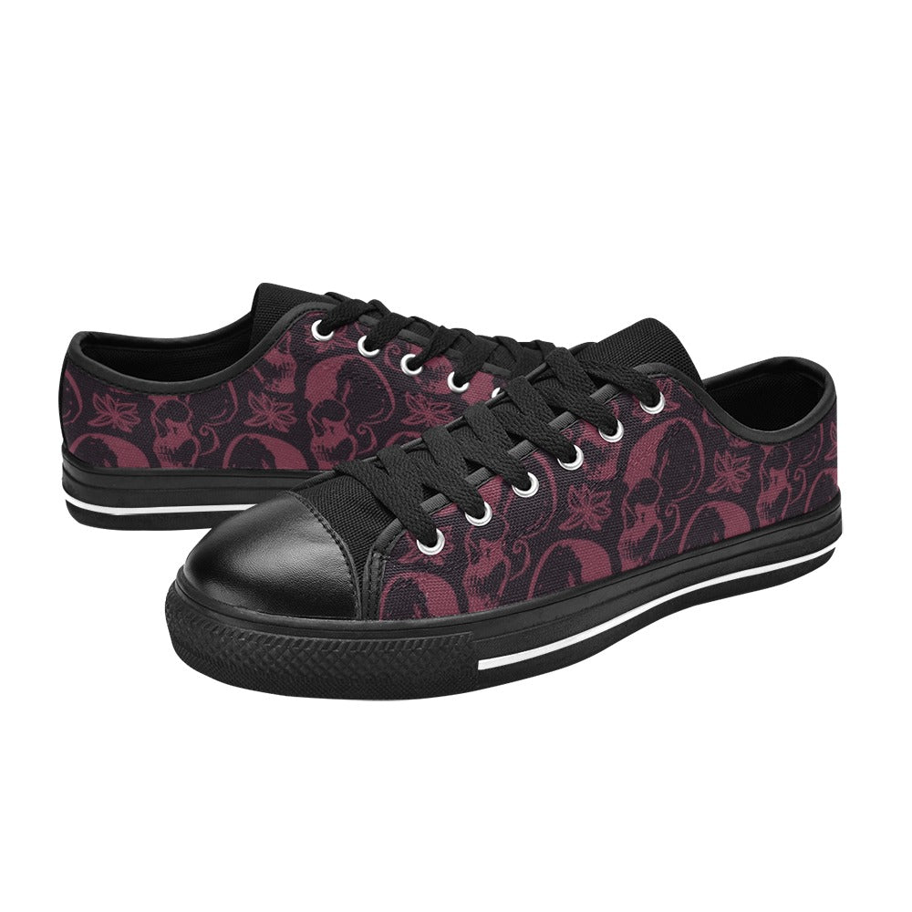 Purple Skulls Aquila Canvas Shoes - Stylish & Comfortable Sneakers for Men & Women | Casual Walking, Skateboarding, Gym & Streetwear Fashion