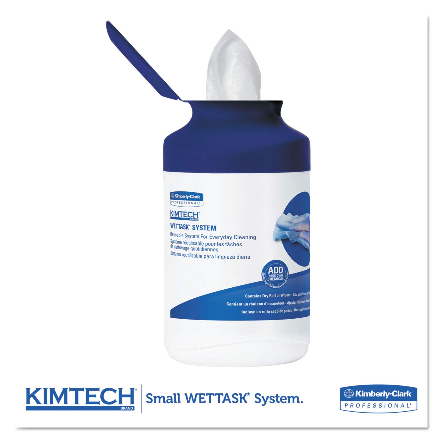 Kimtech Wipers for Small WETTASK System - Unscented Cleaning Wipes, 12