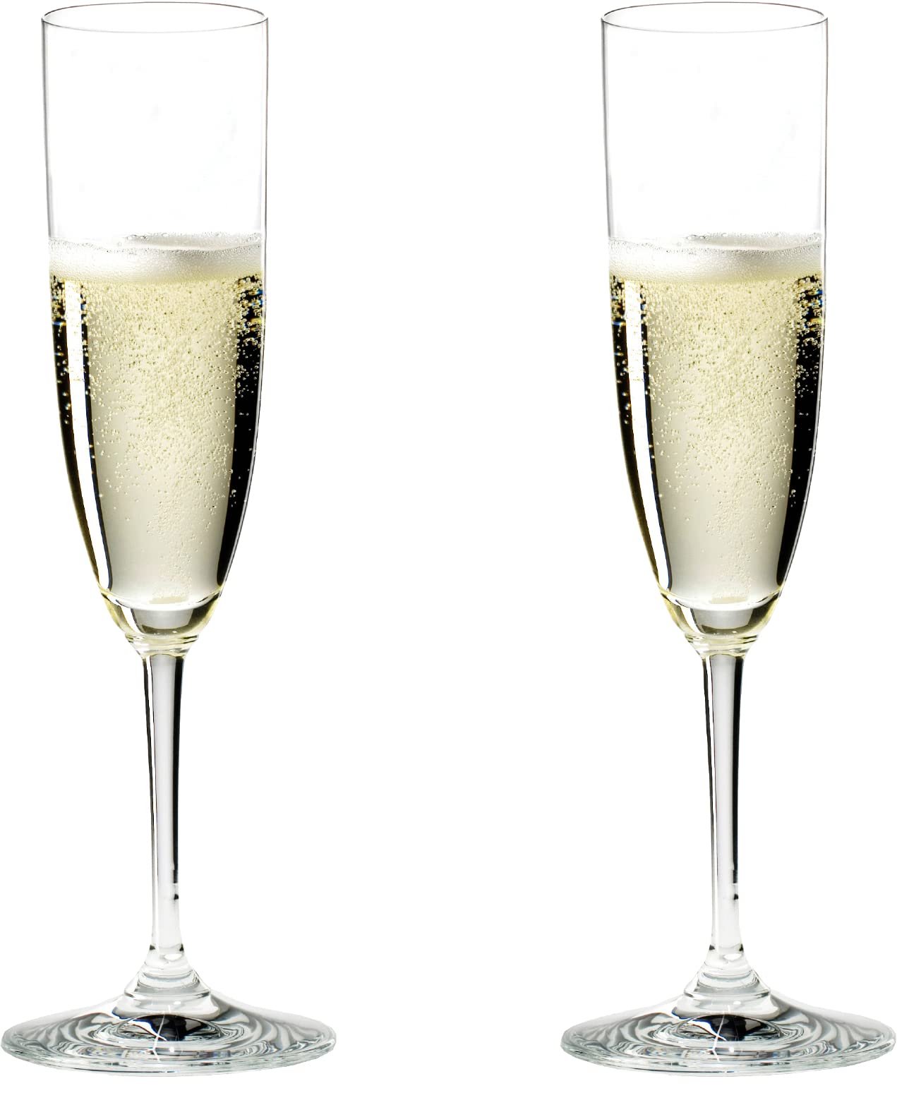 Riedel Vinum Champagne Glasses Set of 4 with Wine Pourer & Polishing Cloth - Premium Crystal Flutes for Champagne, Prosecco & Sparkling Wine - Perfect for Weddings, Parties & Romantic Dinners