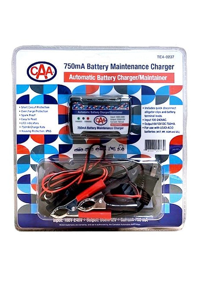 Automatic Battery Charger and Maintainer - Waterproof, 12V/6V Smart Charger for Cars, Motorcycles, Boats - Perfect for Outdoor, Garage & Marine Use