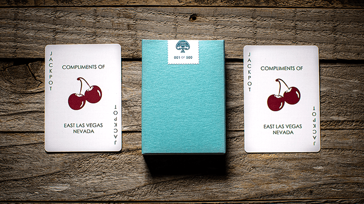 Premium Cherry Casino House Deck Playing Cards - Tropicana Teal Color | Perfect for Poker Nights, Magic Tricks & Card Games