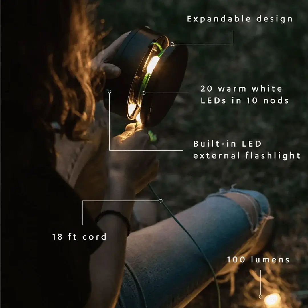 Luci Solar Powered LED String Lights - 100 Lumens Outdoor Solar Lights for Garden, Patio, Camping & Backyard Decor | Waterproof & Weatherproof