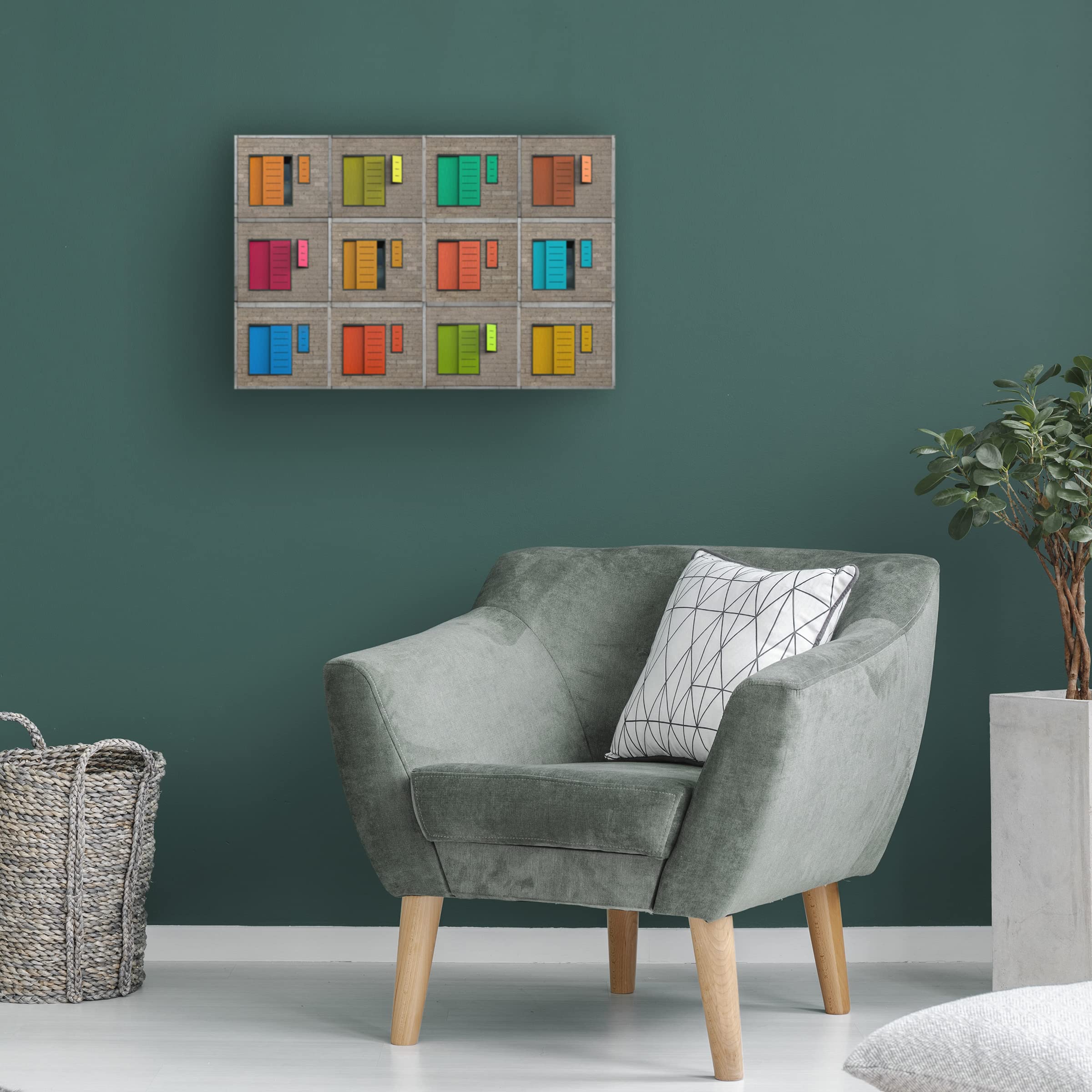 Trademark Fine Art 'Shutters' Canvas Wall Art by Inge Schuster - Modern Home Decor for Living Room, Bedroom & Office