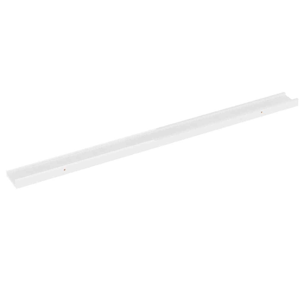 FAMIROSA 4-Pack High Gloss White Wall Shelves - 45.3