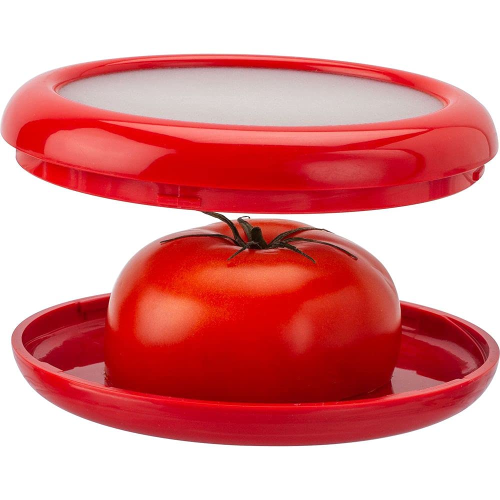 Joie Fresh Stretch Pod Tomato Storage Container - Silicone Food Saver for Leftover Produce | Keeps Fruits & Vegetables Fresh in Fridge | Reusable, Dishwasher Safe & BPA-Free Kitchen Gadget | Perfect for Meal Prep, Snack Storage & Organizing Fridge
