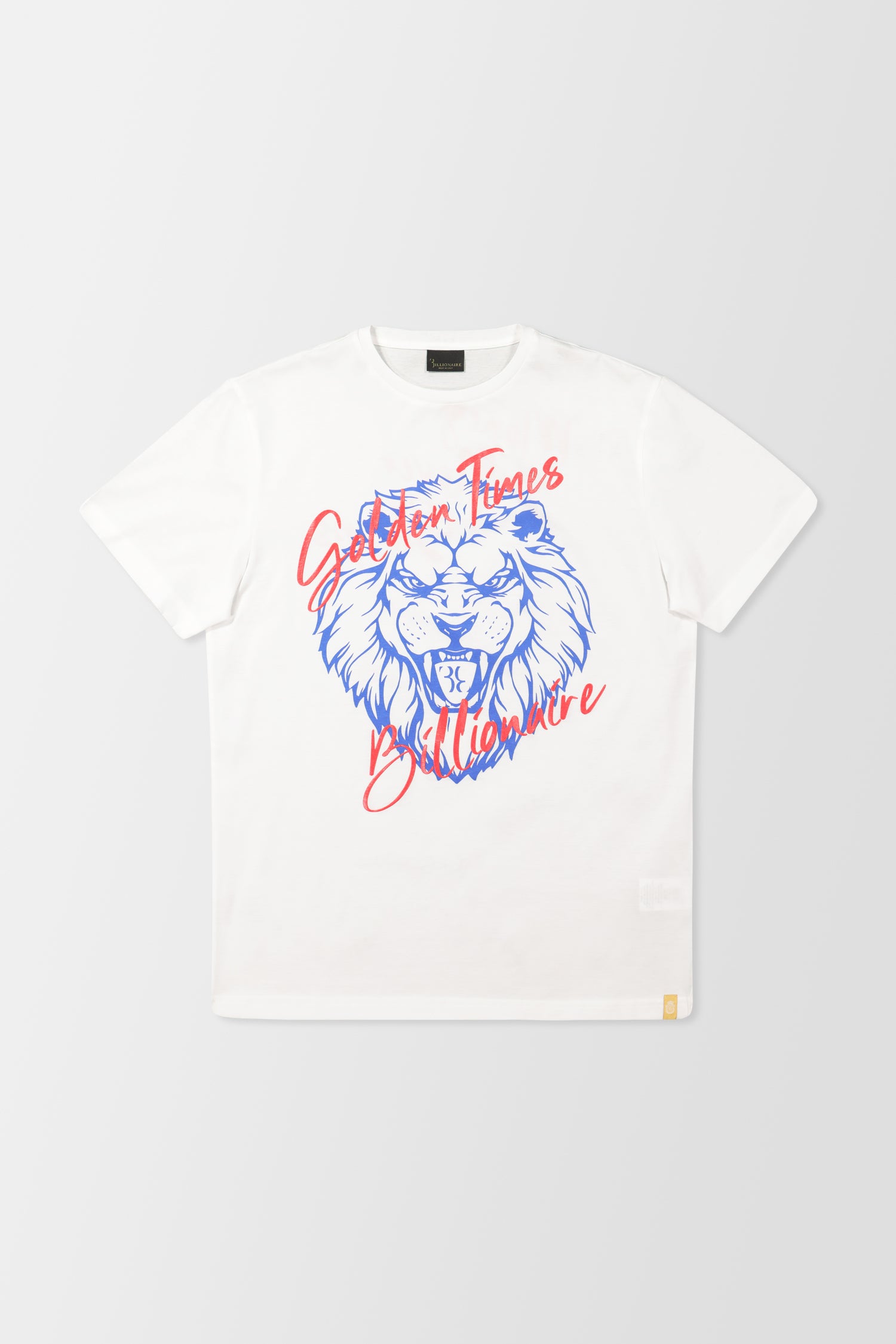 Billionaire White Short Sleeve T-Shirt with Lion Logo - Stylish Casual Wear for Men, Perfect for Streetwear & Everyday Outfits