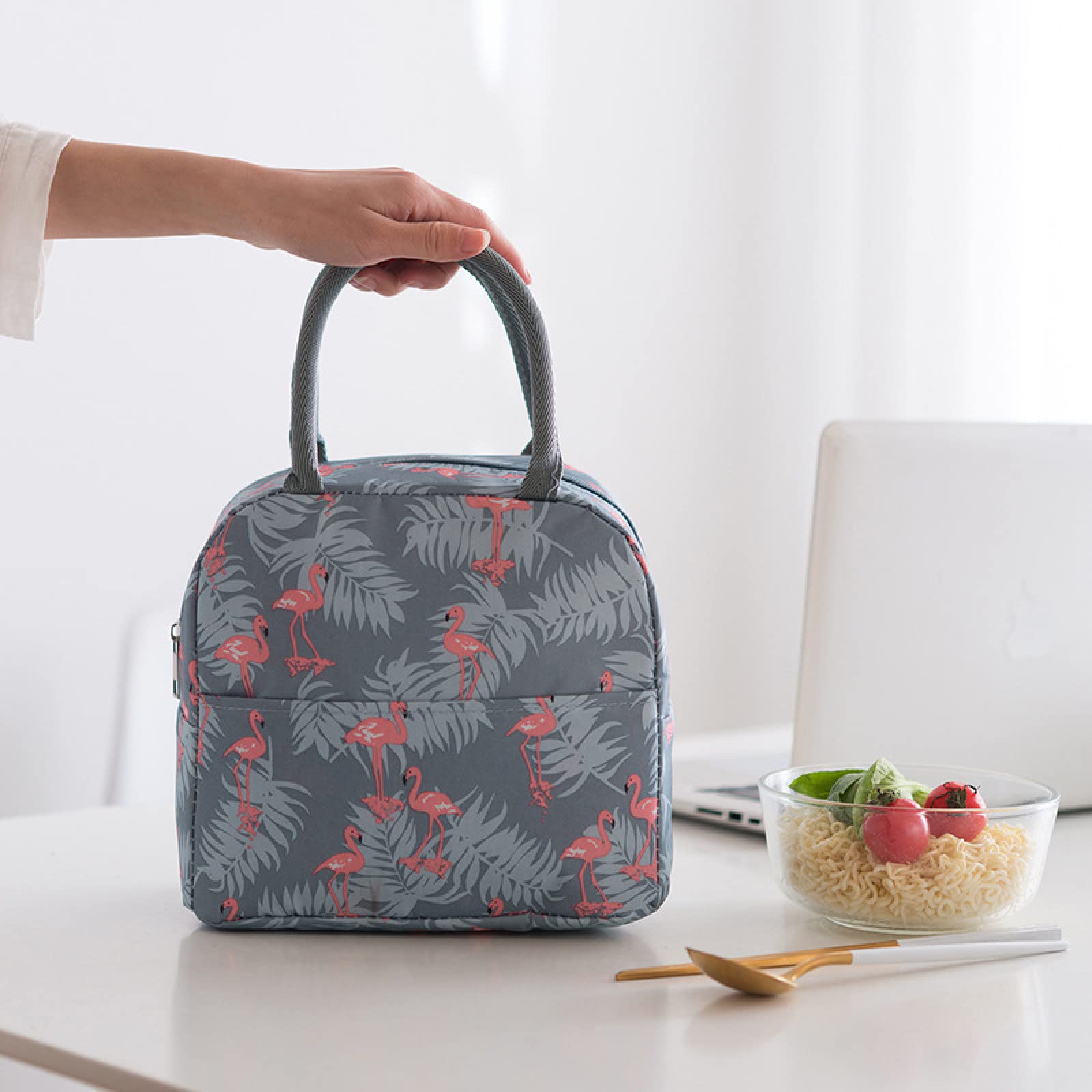 Insulated Lunch Bag for Work - Aluminum Foil Thermal Lunch Box, Portable & Thickened Meal Bag (Blue Firebird) - Perfect for Office, School, Picnics & Outdoor Activities