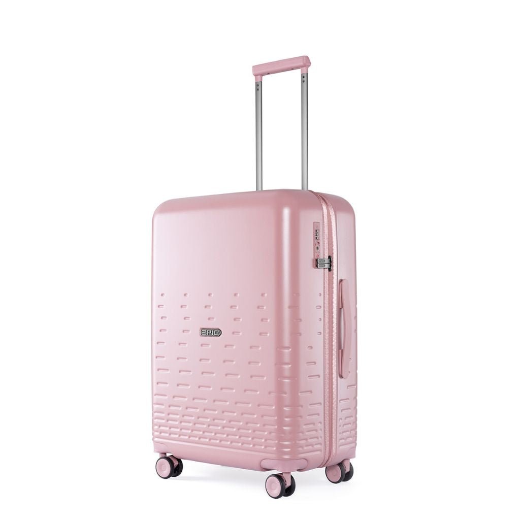 65cm Medium Lightweight Spinner Suitcase - Pink | Carry-On Luggage for Women & Men | Perfect for Travel, Business Trips & Weekend Getaways