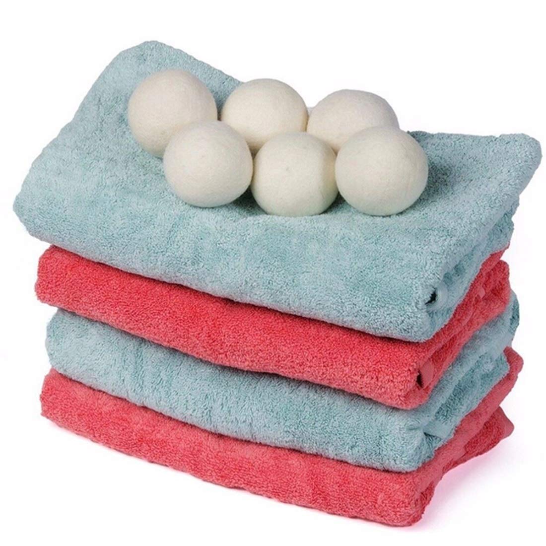 XiaoMinZhang 10PCS Organic Wool Dryer Balls - Reusable Natural Laundry Fabric Softener, Chemical-Free Eco-Friendly for Clothes Softening & Static Reduction | Perfect for Baby Clothes, Sensitive Skin & Sustainable Laundry