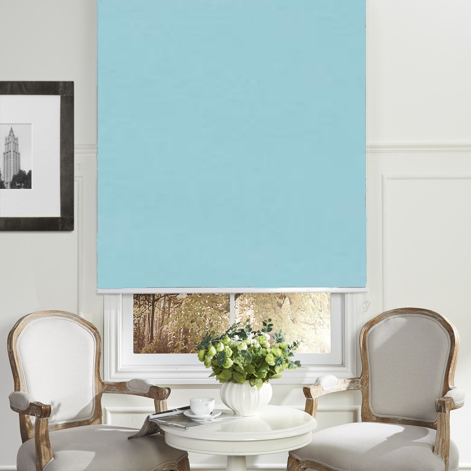 Premium Blackout Roller Shades - Cordless UV Protection Custom Window Blinds 71