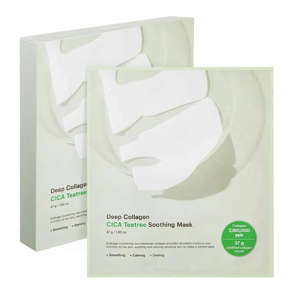 **SUNGBOON EDITOR Deep Collagen Cica Tea Tree Soothing Mask 37g (1 Sheet) – Hydrating & Calming Facial Mask for Acne-Prone & Sensitive Skin – Perfect for Daily Skincare & Post-Sun Care**