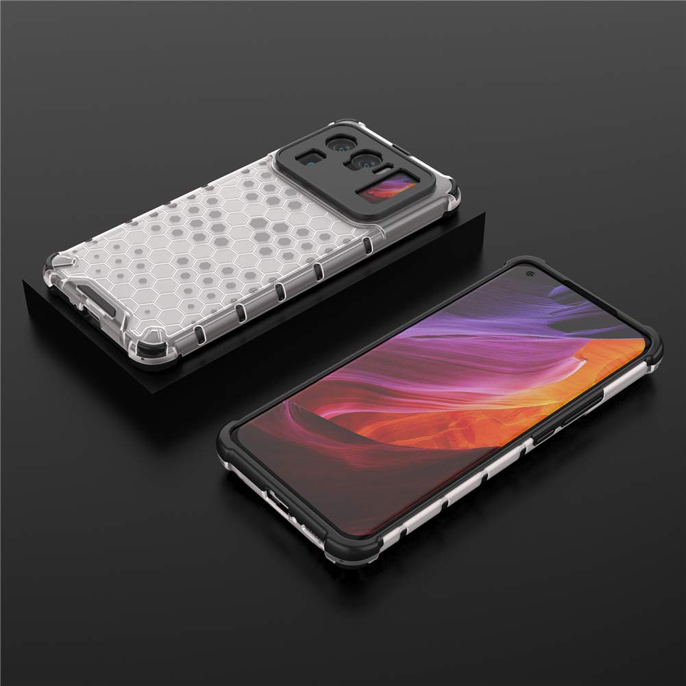 Shockproof Phone Case for Xiaomi Mi 11 Ultra - Anti-Fall Dustproof Protection with Honeycomb Buffer Structure, Hard PC Back & Soft TPU Bumper Cover (Silver) | Perfect for Outdoor Activities, Travel and Daily Use