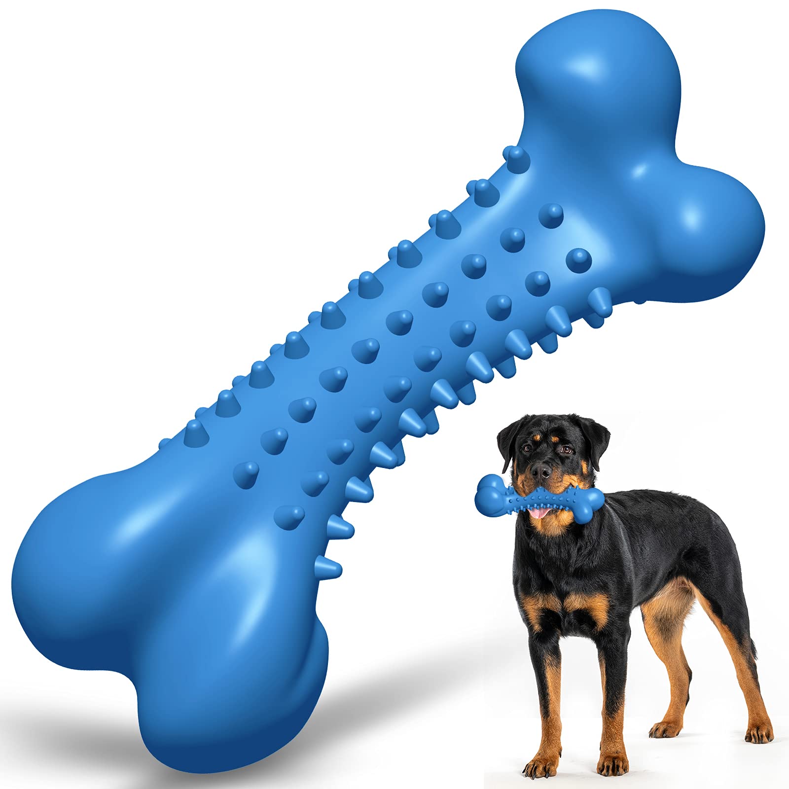 HAOPINSH Durable Indestructible Rubber Dog Chew Toys for Aggressive Chewers - Tough Chew Proof Interactive Puppy Toys for Large & Medium Breed Dogs - Perfect for Teething, Boredom Relief & Playtime