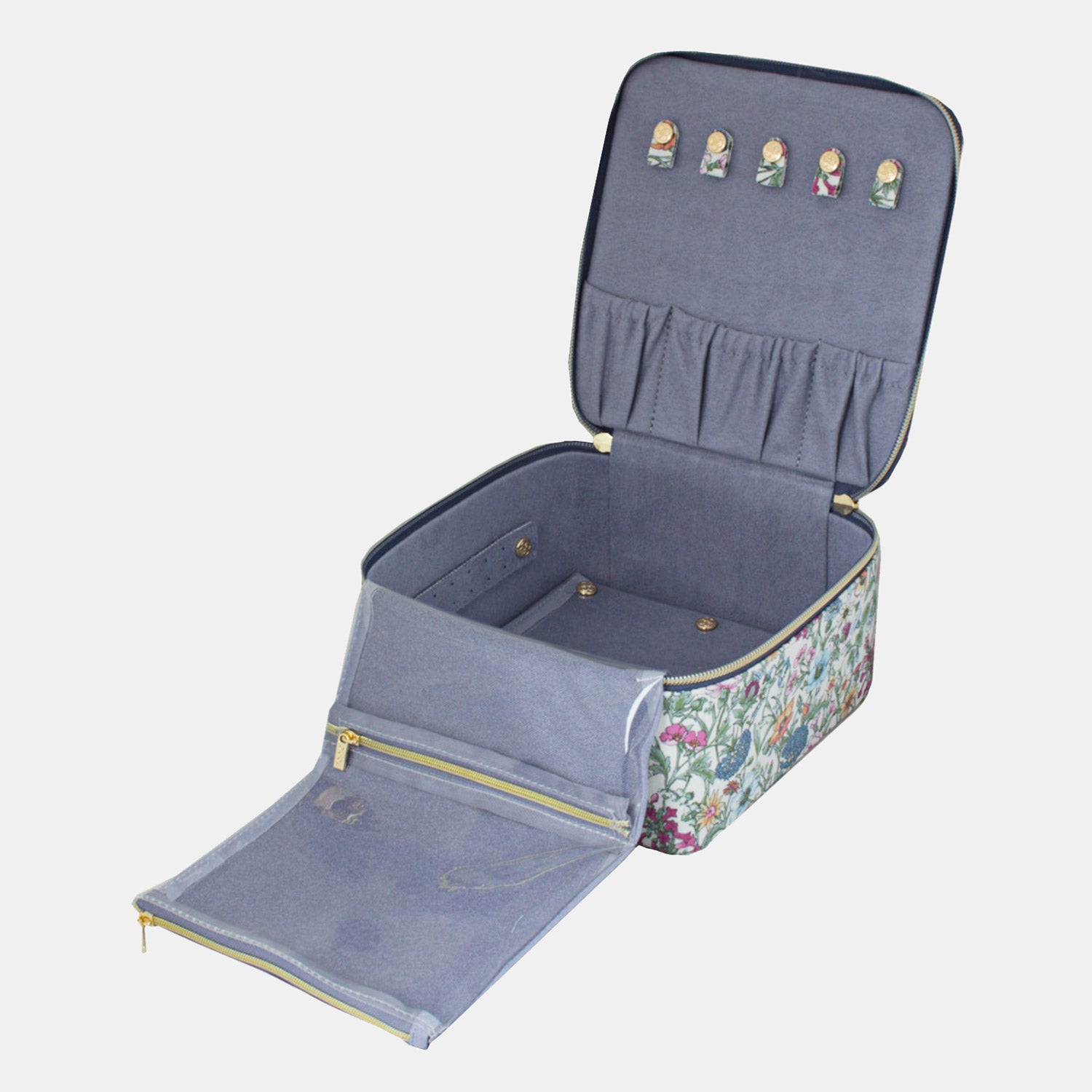 Large Jewelry Cube Organizer - Liberty Rachel Style | Perfect for Earrings, Rings & Necklaces Storage | Elegant Home & Travel Jewelry Box
