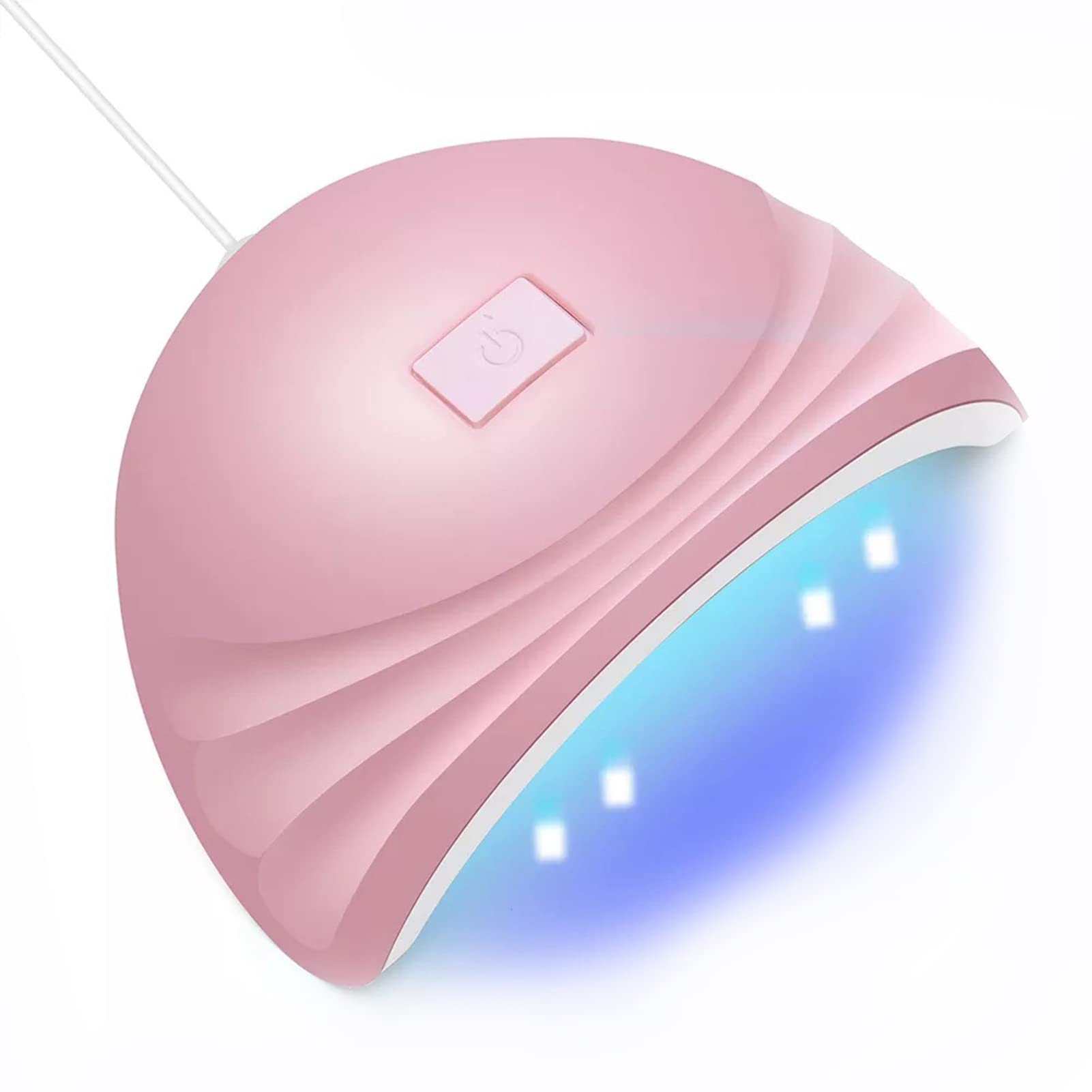Professional LED Nail Lamp with Temperature Control & USB Power - Fast Drying UV Gel Polish Curing Light for Acrylic Nails, Manicure & Pedicure Salon Equipment | Perfect for Home Use & Professional Nail Salons