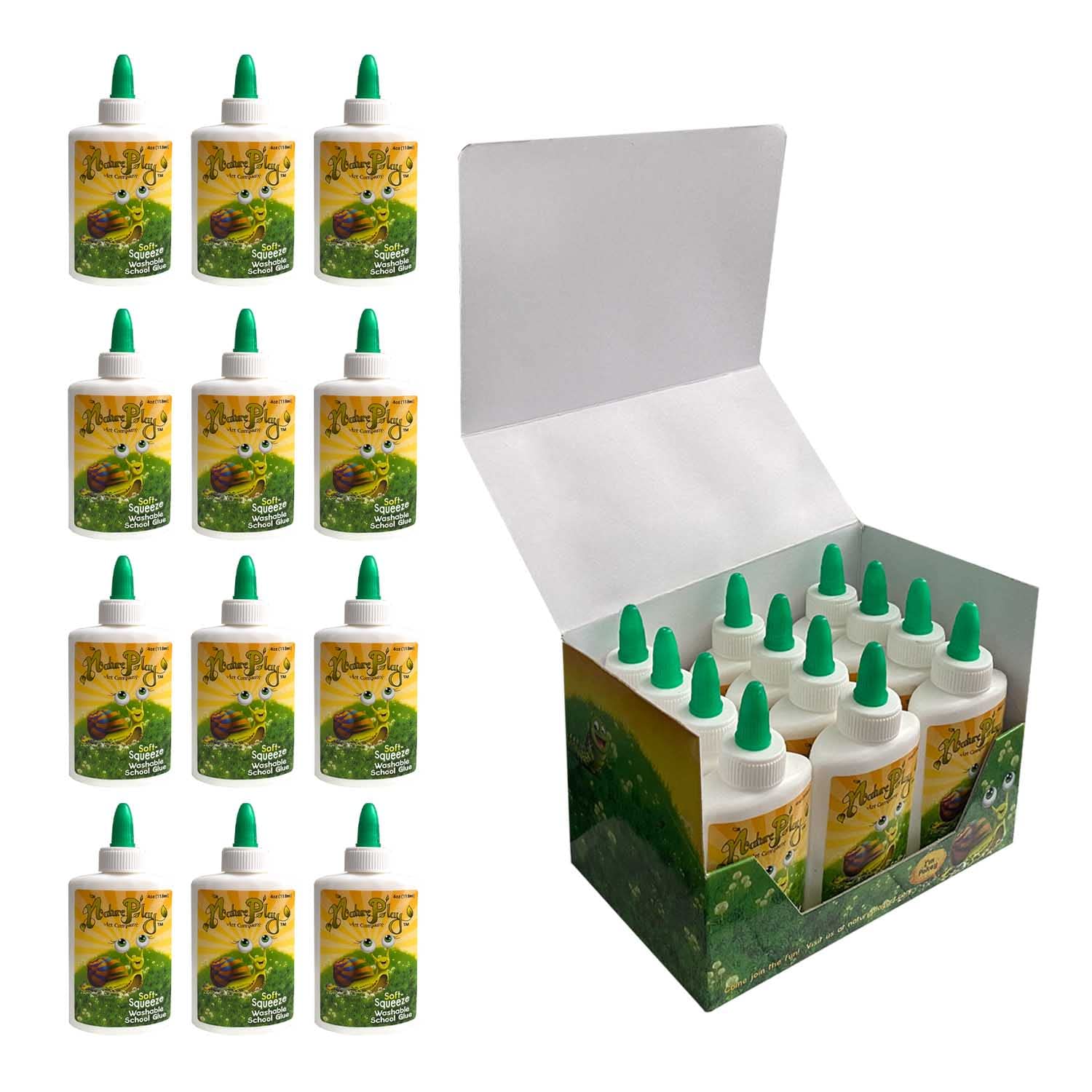 12 Pack of 4 oz. Washable School Glue - Bulk Classroom Supplies for Kids, Teachers & Craft Projects - Case of 144 Bottles - Perfect for Arts & Crafts, School Projects & DIY Activities