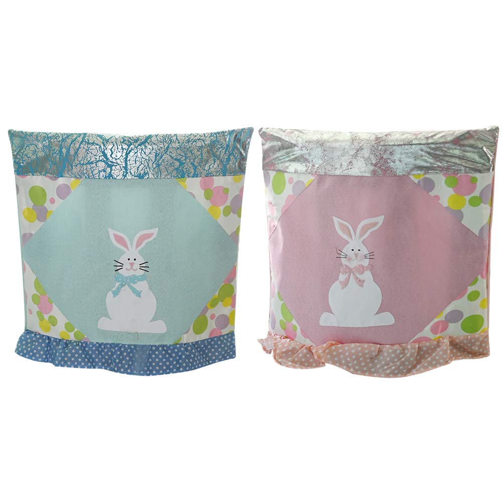 INOOMP 2-Piece Adorable Chair Covers - Decorative Easter Chair Back Covers for Dining Room, Living Room & Party Decor