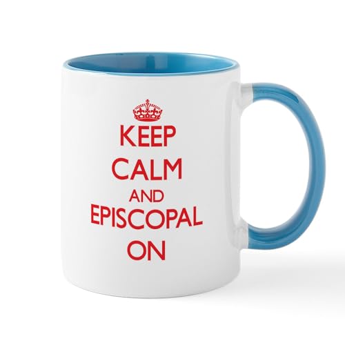 White/Blue Inside - EPISCOPAL Mugs