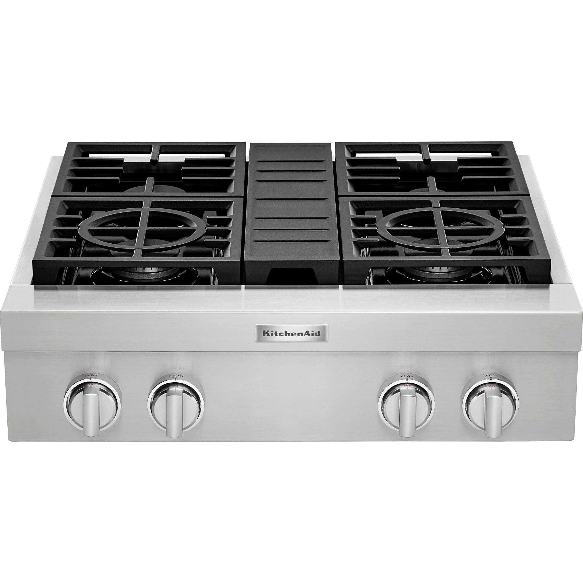 KitchenAid 30 Inch 5-Burner Gas Cooktop (Model KCGC500JSS) - Stainless Steel Professional Range for Home Kitchen Cooking, Grilling & Entertaining