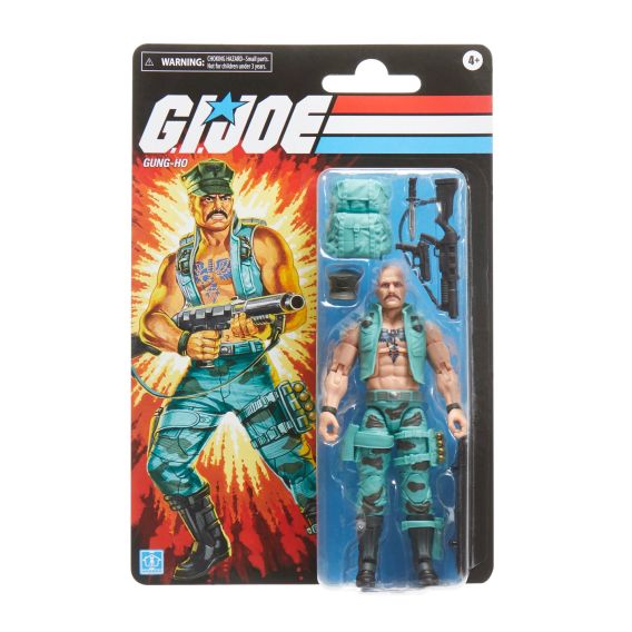 G.I. Joe Classified Series Retro Collection Gung Ho Action Figure - 80s Nostalgic Military Toy for Collectors & Display - Perfect for Home Decor, Office Display & Gift Giving