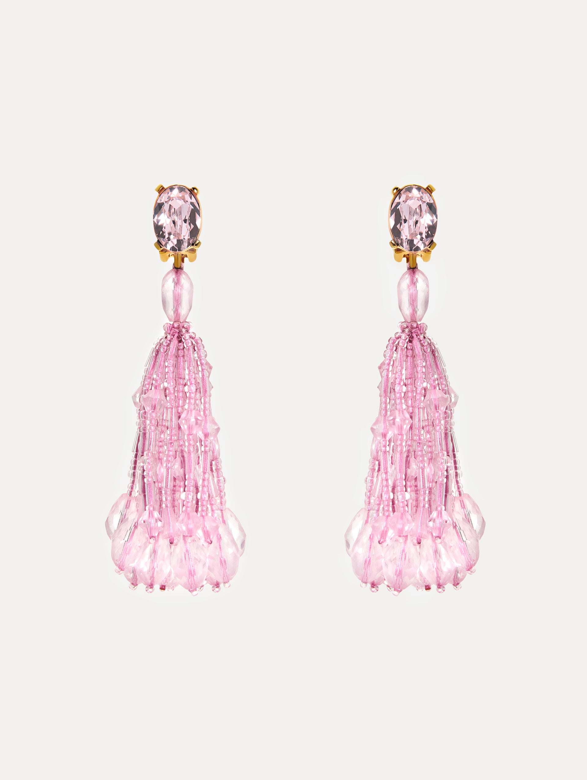 Beaded Tassel Clip On Earrings for Women - Fashion Boho Dangle Earrings for Parties, Weddings & Special Occasions