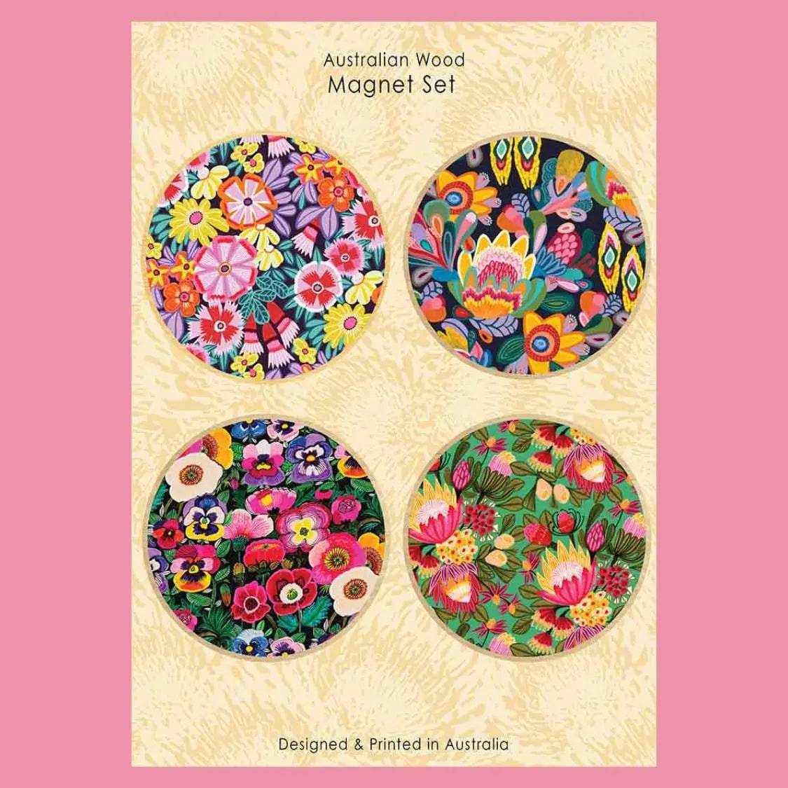 Protea & Pansy Flowers Magnet Set - Beautiful Floral Fridge Magnets for Home, Office & Kitchen Decor - Perfect for Refrigerators, Whiteboards & Metal Surfaces