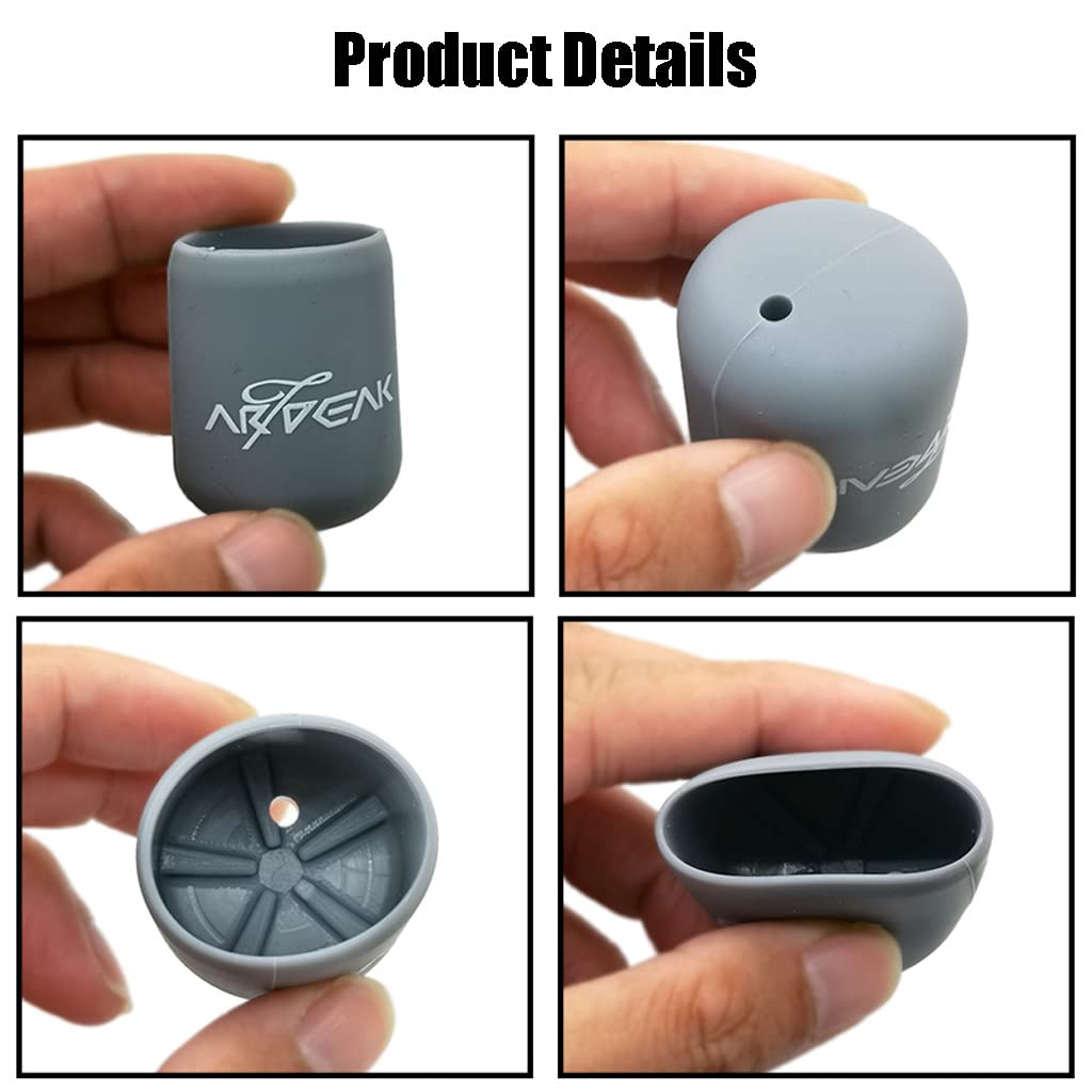 4 Pcs Fishing Rod Butt Cushion Protectors - Silicone Rod Seat Caps (2 Styles, 3 Sizes) for Enhanced Grip & Rod Protection - Perfect for Freshwater & Saltwater Fishing Trips