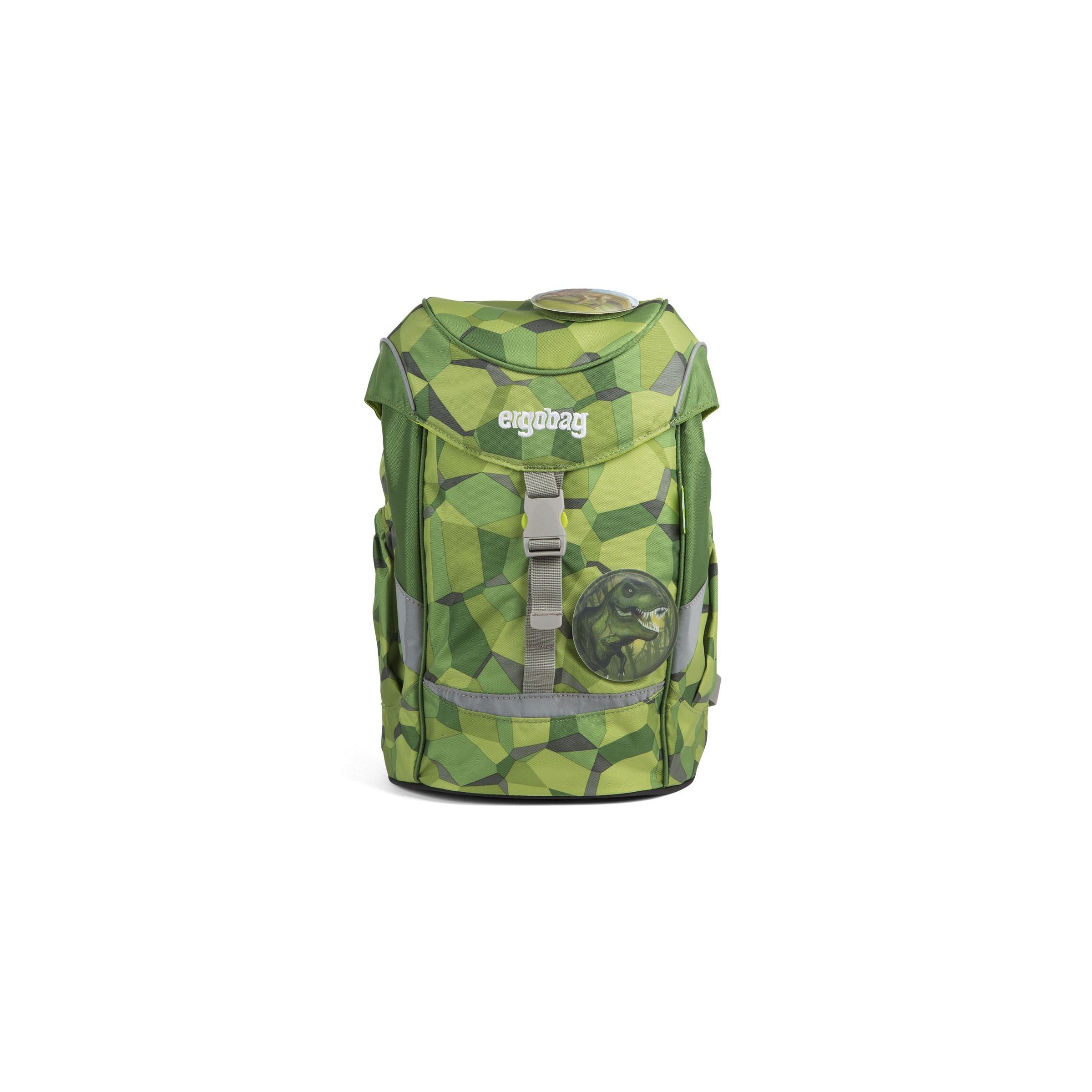 Ergobag Mini Backpack for Kids - Lightweight & Durable School Bag with Green Stones Design | Perfect for Preschool, Daycare & Outdoor Adventures