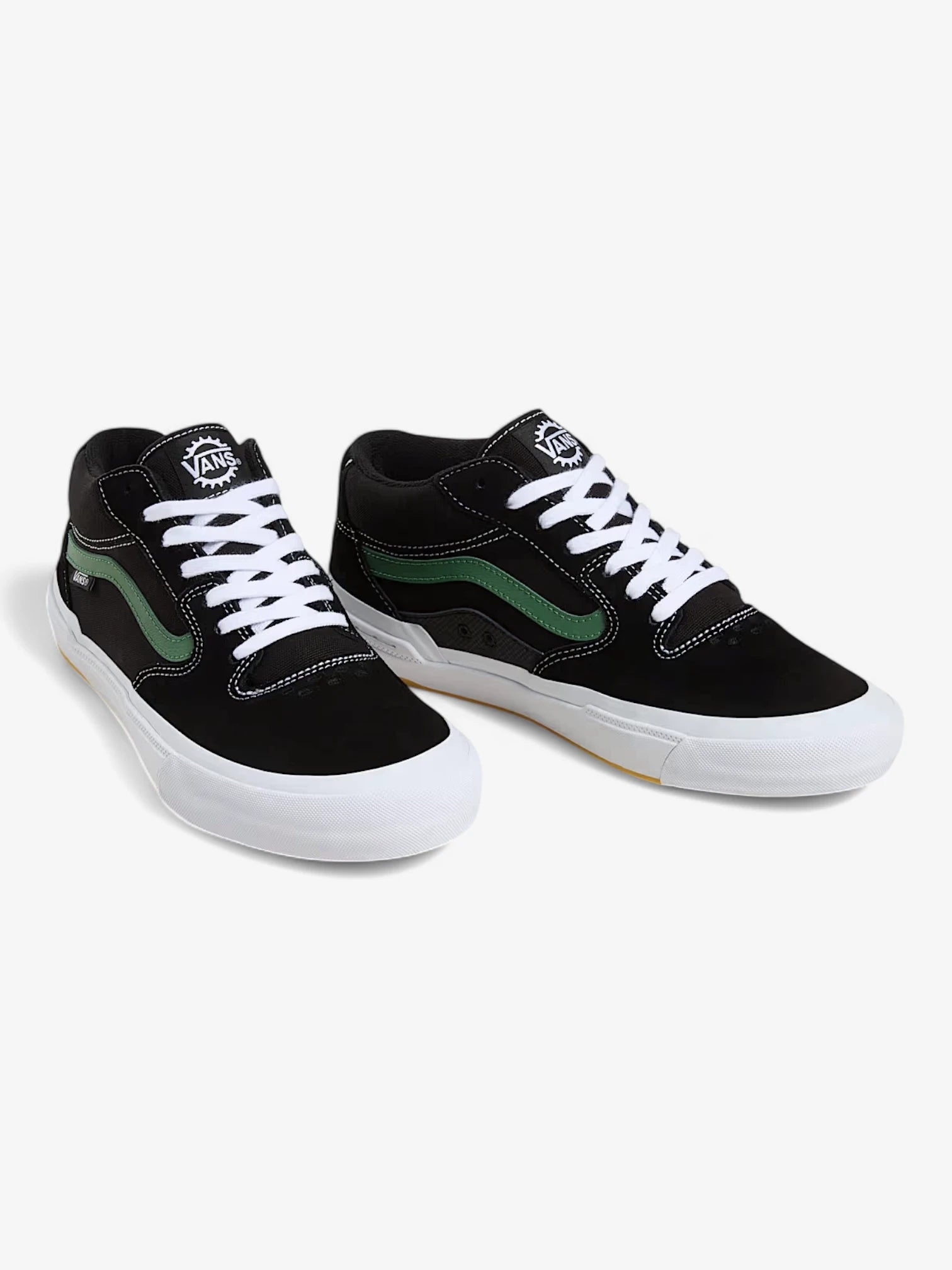 Vans BMX Style 114 Skate Shoes for Men - Black, Green & Yellow Sneakers for Skateboarding, BMX Riding & Street Fashion