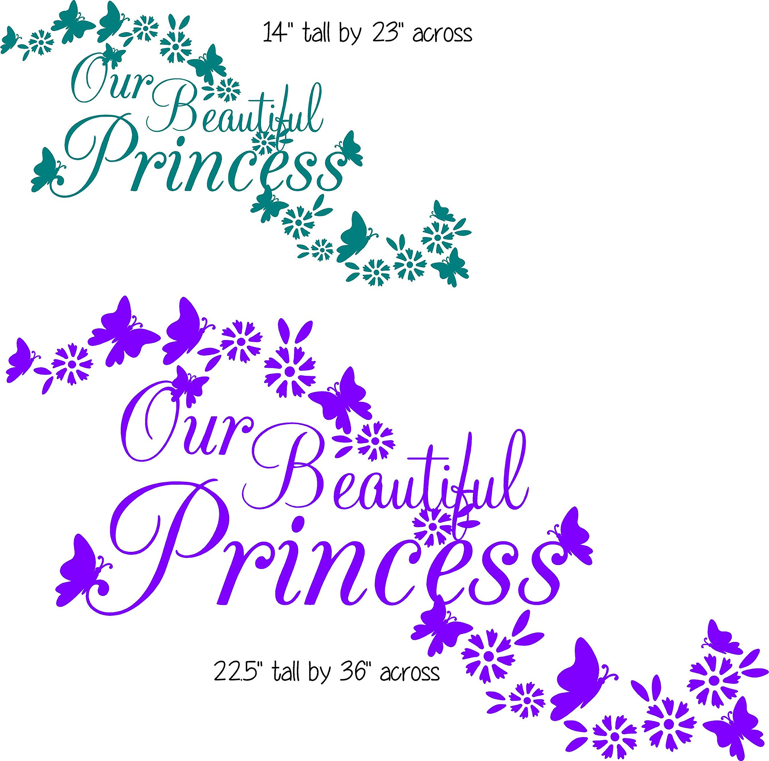 Princess Wall Decor for Baby Nursery - White, 23x14in - Perfect for Girls' Room