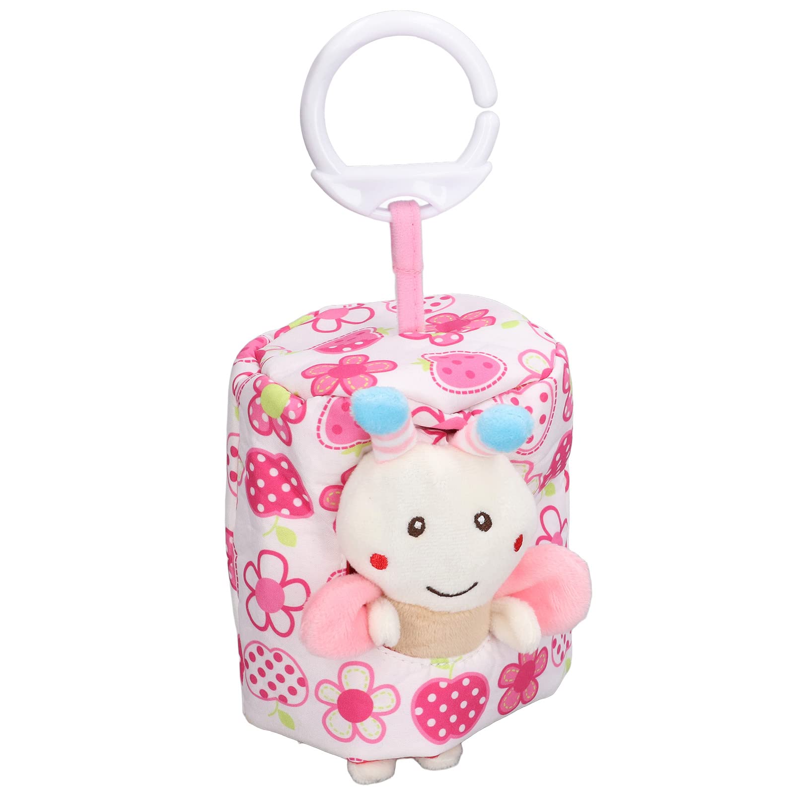 **Soft Cotton Baby Plush Toy - Cartoon Animal Stroller Hanging Toys with Hook Design, Infant Rattle for Newborns & Toddlers - Perfect for Strollers, Cribs & Playtime Fun**
