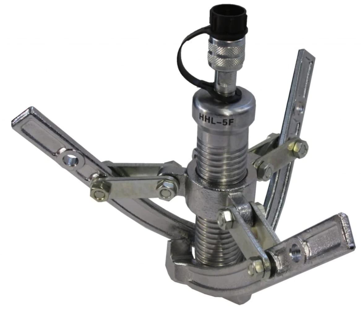 5 Ton Hydraulic Gear Puller with Detachable Hand Pump - Heavy Duty Bearing & Wheel Puller (L-5F-MP) - Perfect for Automotive Repair, Industrial Maintenance, and Machinery Disassembly