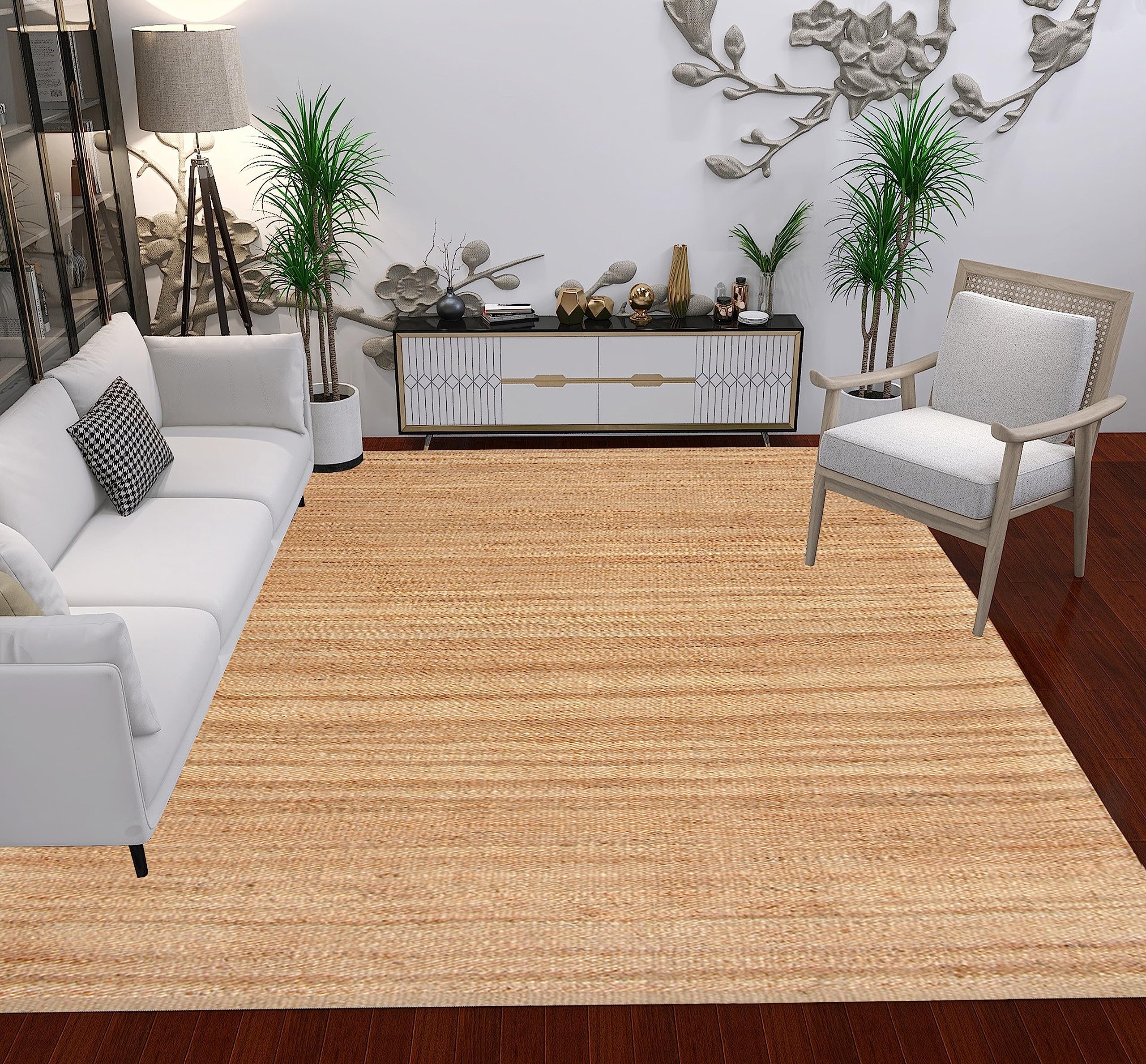 Antep Rugs 8x10 Natural Jute Area Rug - Hand Woven Indoor Rug for Living Room, Bedroom & Dining Room (7'10