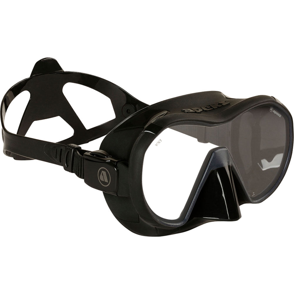 Apeks VX1 Black Scuba Diving Mask with Clear Lens - Perfect for Snorkeling, Spearfishing & Underwater Photography
