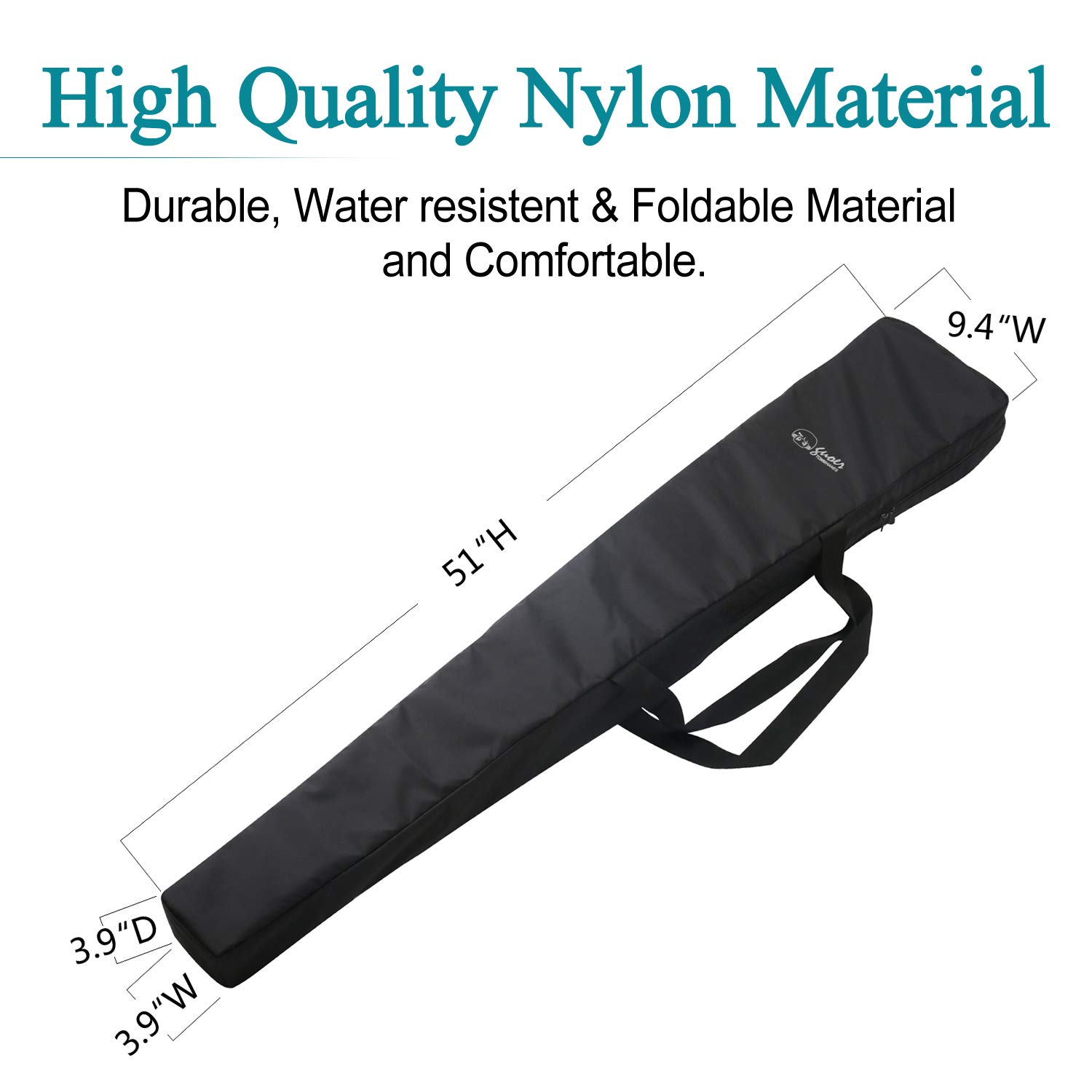 Best Nylon Crutch Bag for Travel - One Size Fits All, Durable & Lightweight Black Crutch Accessory - Perfect for Airports, Hiking, and Daily Mobility Use