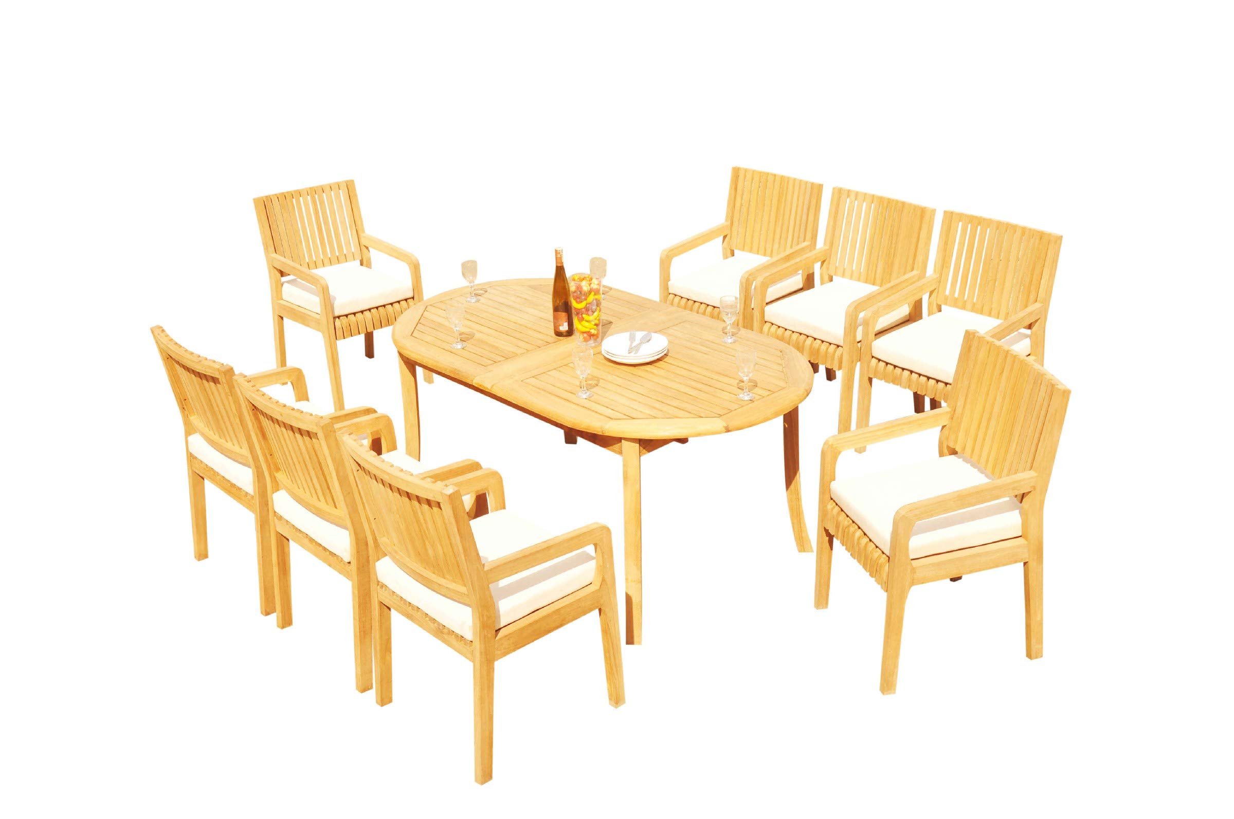 Premium 8-Piece Teak Wood Dining Set - 94