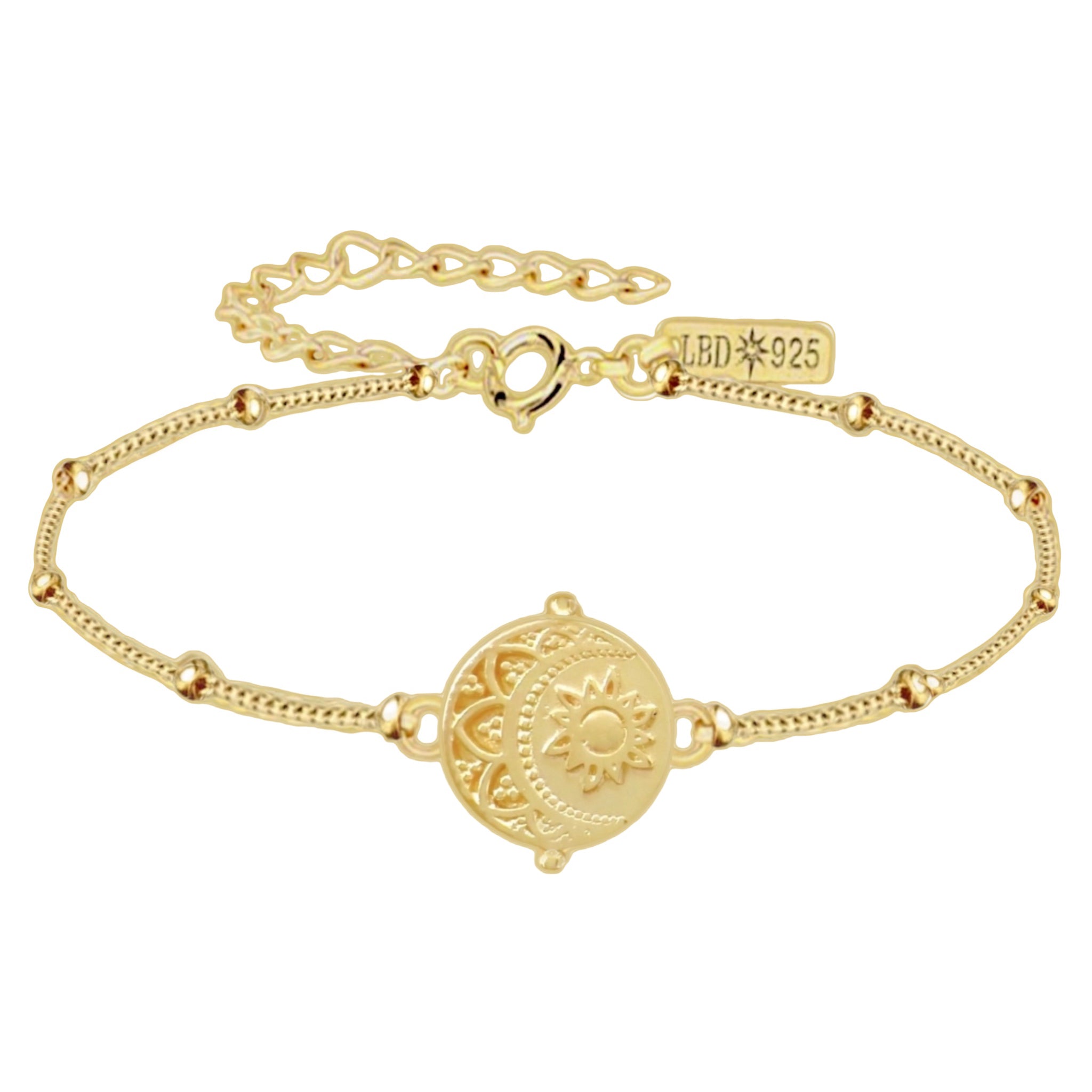 Laihas La Luna Gold Bracelet for Women - Elegant 14K Gold Plated Bangle - Perfect for Parties, Weddings & Everyday Wear