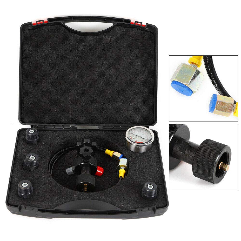 250Bar Hydraulic Accumulator Nitrogen Charging Kit with Fill Valve & Pressure Gauge - Professional Hydraulic System Maintenance Tool for Construction, Agriculture & Industrial Equipment
