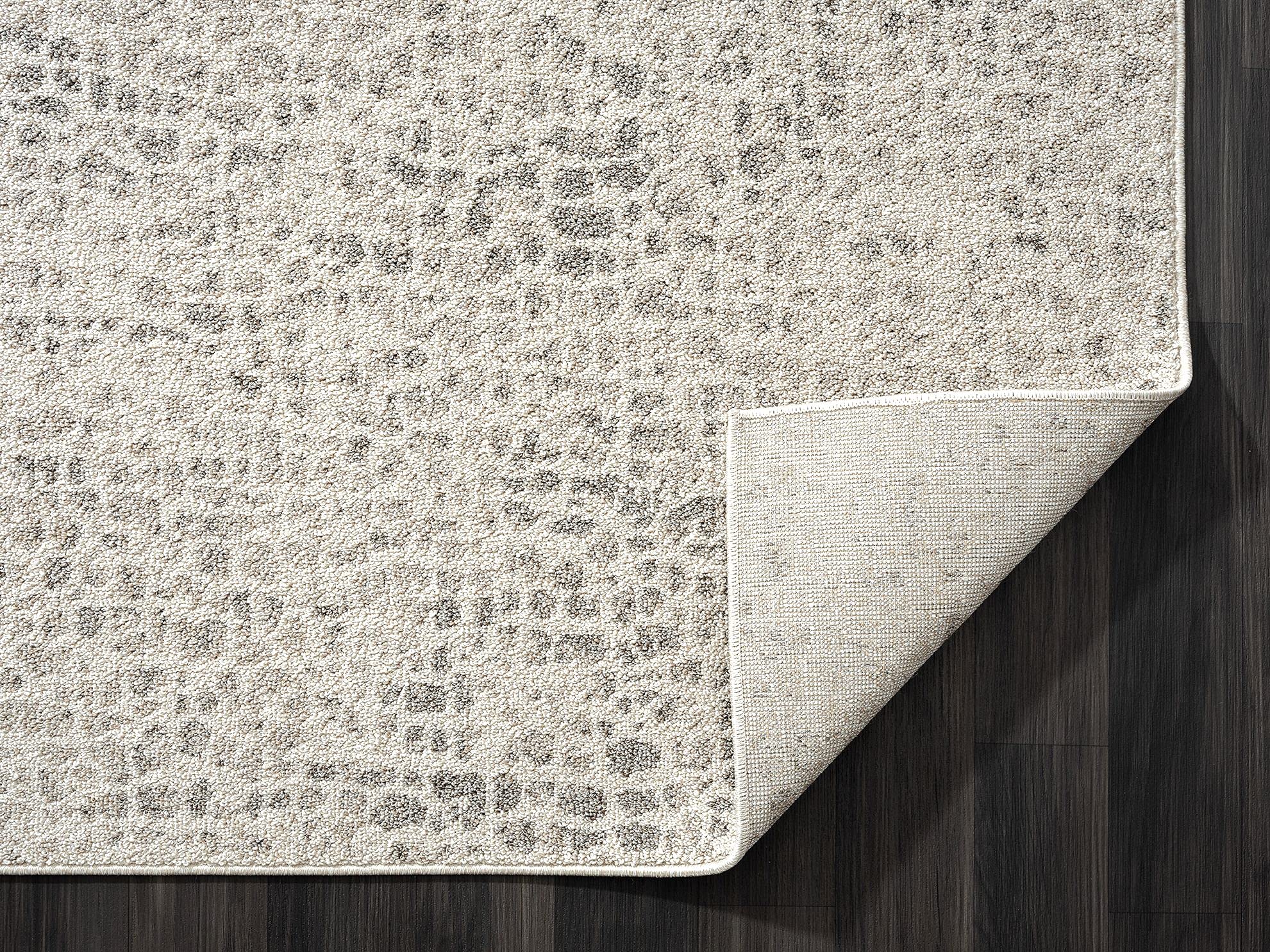Abani 6x9 Farmhouse Area Rug - Stain & Shed Resistant Large Rectangle Rug for Living Room & Dining Room, Brown Beige Small Pebbles Design - Perfect for Farmhouse Decor, Cozy Home & High Traffic Areas