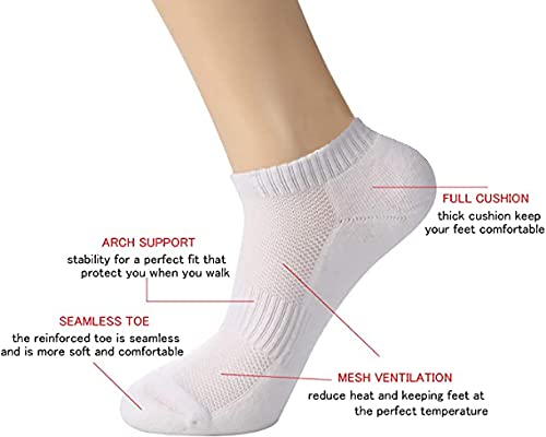 100 Pack Men's Ankle Socks - Size 10-13 Cotton Crew Socks (White & Black) - Bulk Pack for Daily Wear, Sports & Work - Breathable Comfort Socks for Hiking, Running & Casual Outfits