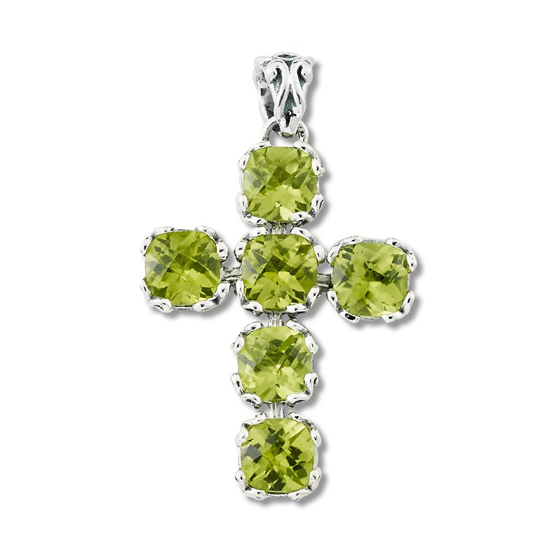 Glow Cross Pendant Necklace with Genuine Peridot Gemstone - Perfect for Religious Gifts, Everyday Wear & Special Occasions