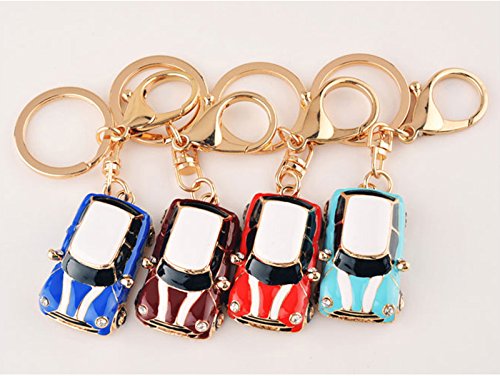 Stylish Enamel Mini Keychain - Fashionable Keyring Gift for Women, Red & White Design - Perfect for Handbags, Backpacks & Everyday Carry