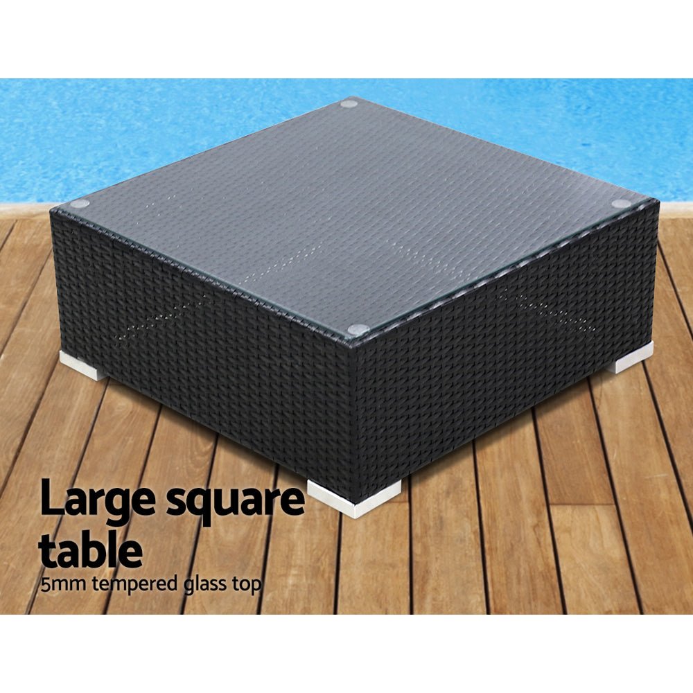 7-Piece Outdoor Wicker Sofa Set with Cushions - Patio Furniture for Garden, Poolside, and Backyard Relaxation