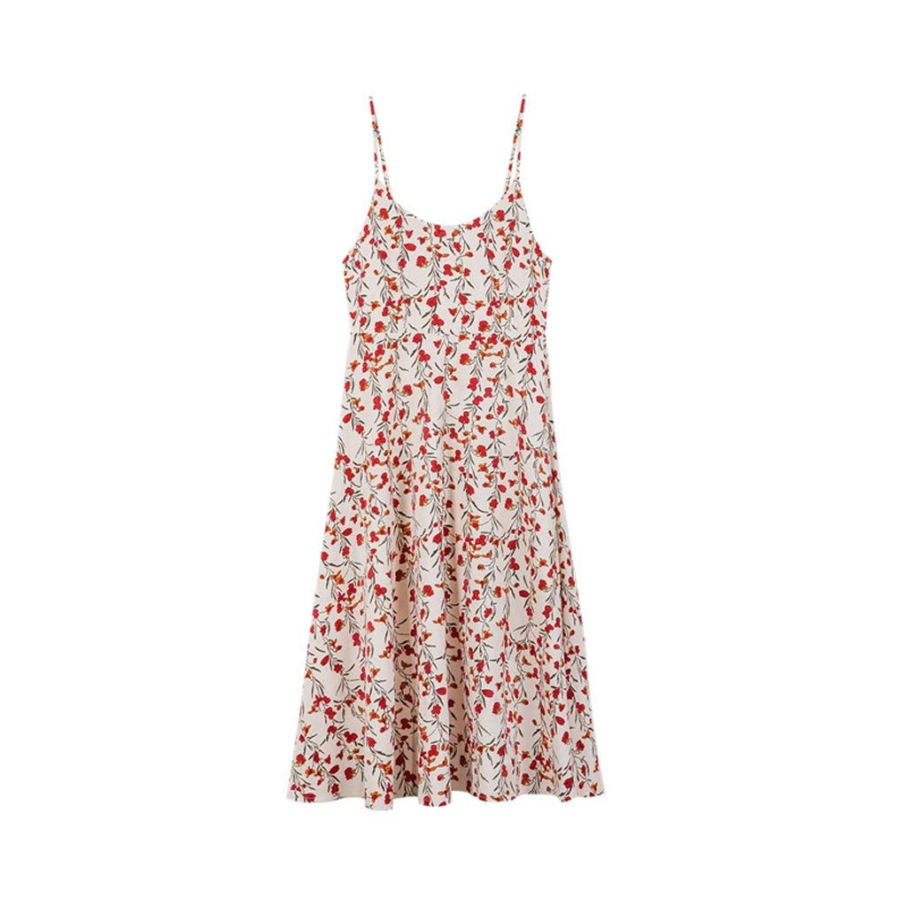 Floral Print Short Sleeve O-Neck Black Midi Dress for Women - Casual Fashion Dress for Summer, Party, Office & Everyday Wear