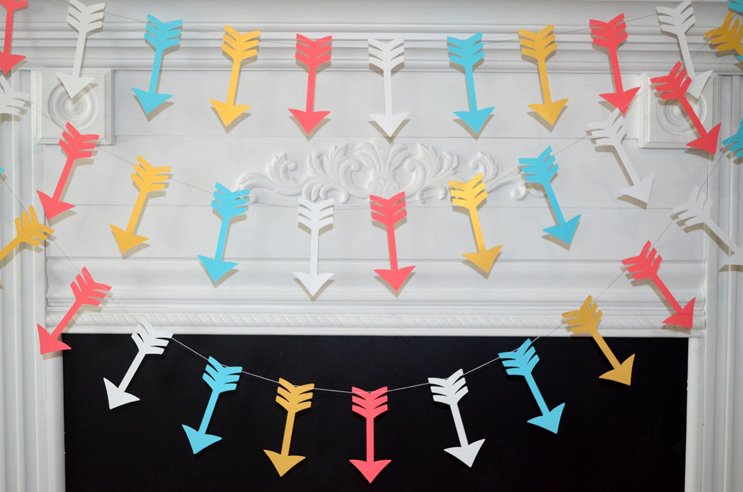 Gold Arrow Decorations - Boho Arrow Garland, Tribal Arrow Banner for Baby Showers, Parties & Home Decor | Perfect for Boho, Tribal & Baby Shower Themes