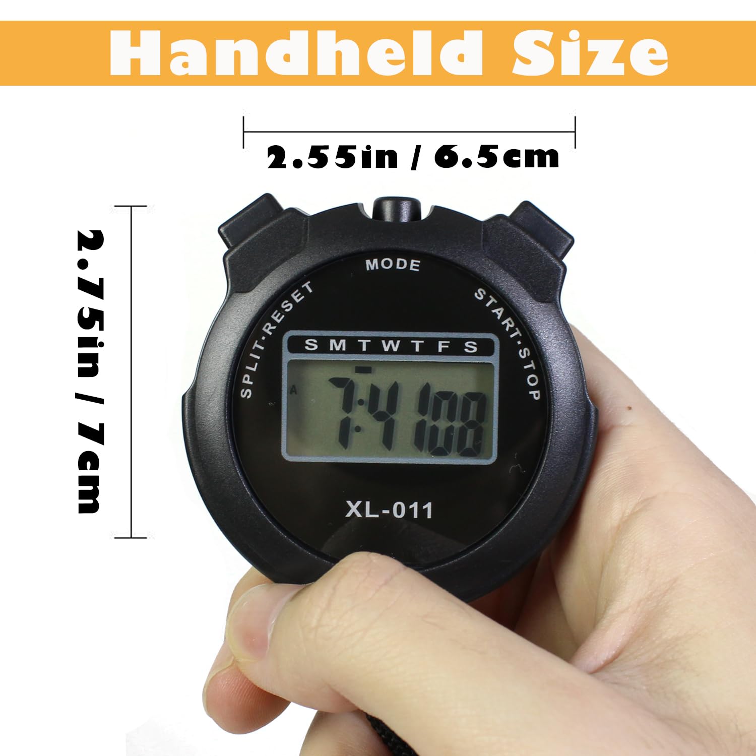 16-Pack Multi-Function Digital Stopwatch Timer with Large LCD Display, Date/Time & Alarm - Ideal for Sports Coaches, Fitness Trainers, Referees & Track Events | Waterproof & Shockproof Design for Outdoor Training & Competition Timing