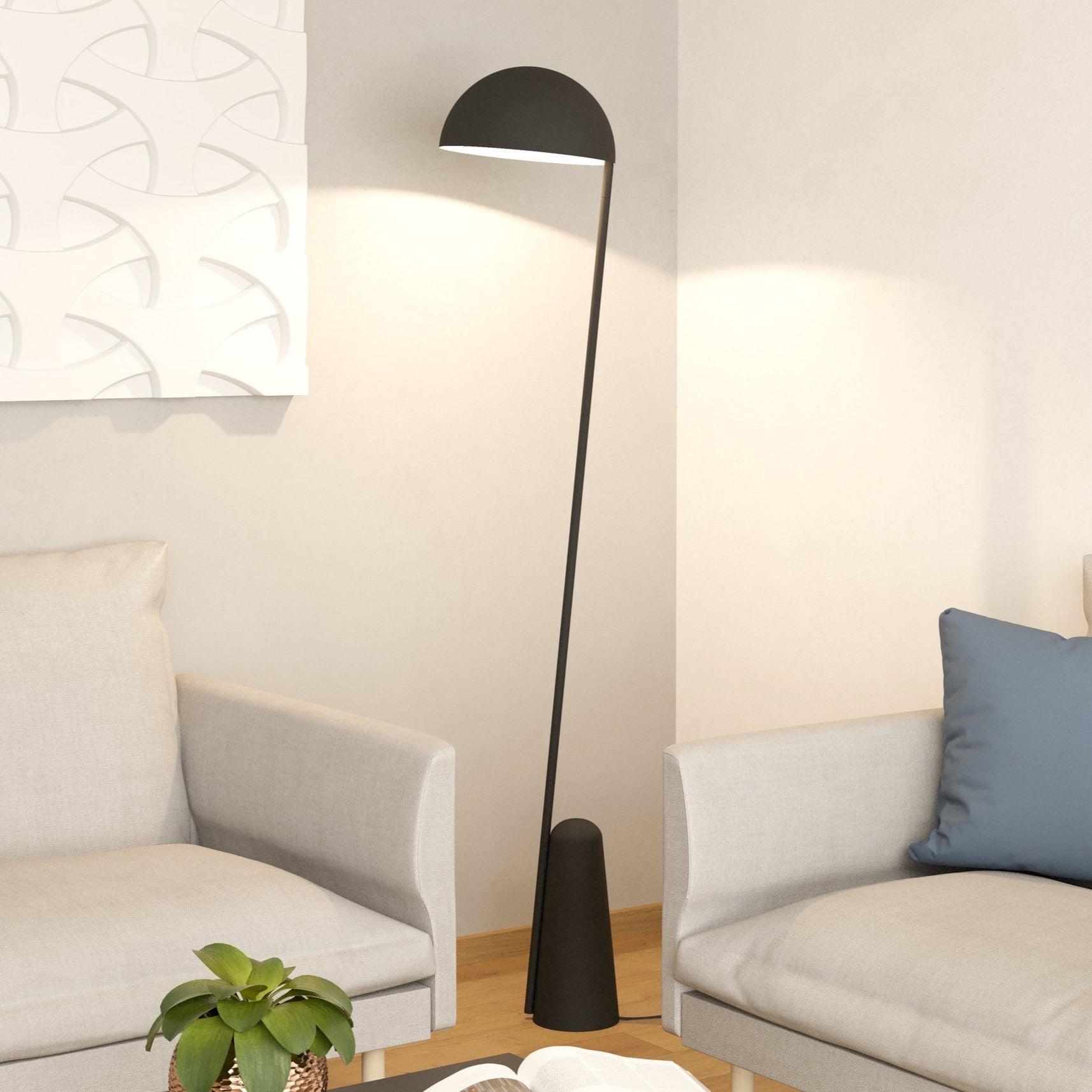 Eglo Aranzola Modern Black Floor Lamp - Slim Design for Living Room, Bedroom & Office Lighting - Energy Efficient LED Floor Light for Home Decor