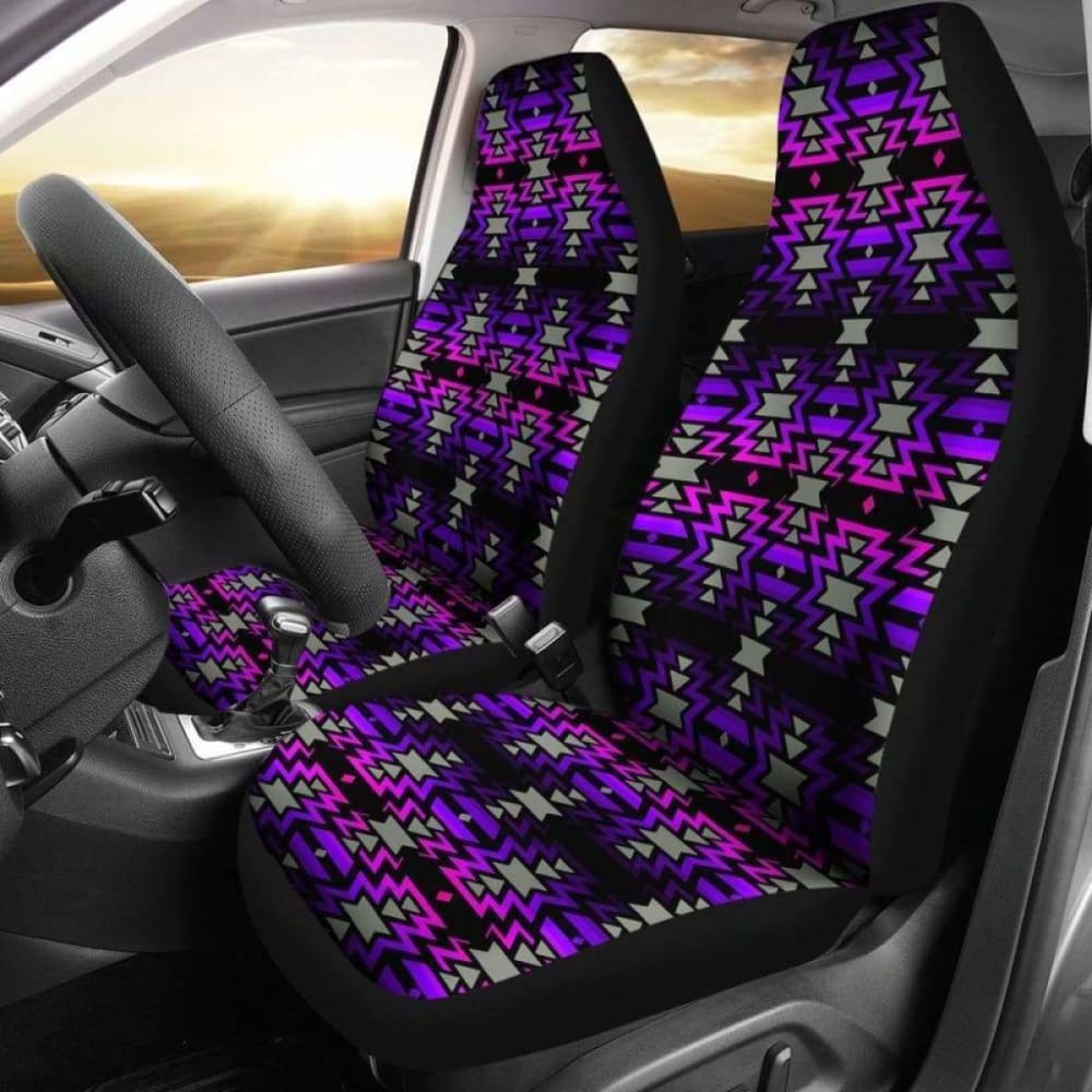 Black Fire Pink and Purple Car Seat Covers - Universal Fit for Cars, Trucks & SUVs - Waterproof & Comfortable - Perfect for Road Trips, Daily Commutes & Car Protection